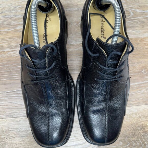 Belvedere Studio Bay Bridge Pebbled Leather Oxfords Men s Size 10D - Picture 2 of 6